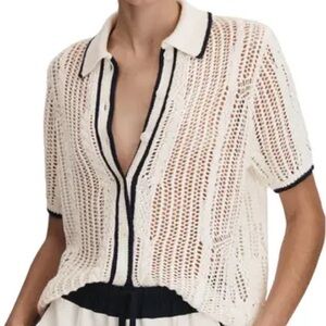 Jason Wu Cream and Black Knit Top